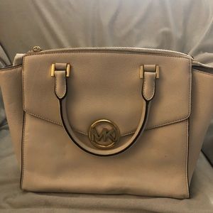 Michael Kors winter white Satchel